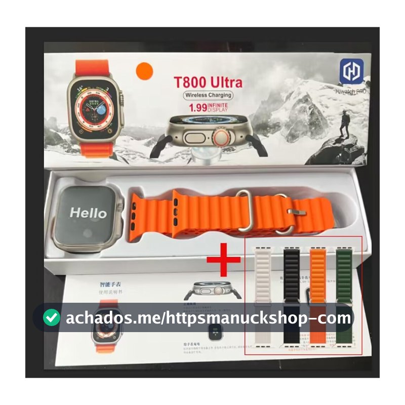 2026 Nova Série 8 Relógio T800 Ultra Smart Watch Esportivo Sem Fio À Prova D'água T800 Ultra2 MAX