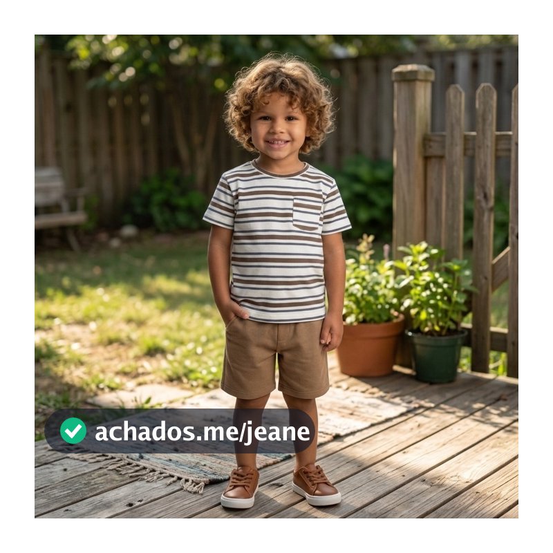 Conjuntos Infantil Bebê Menino Blusa /  Bermuda Verão