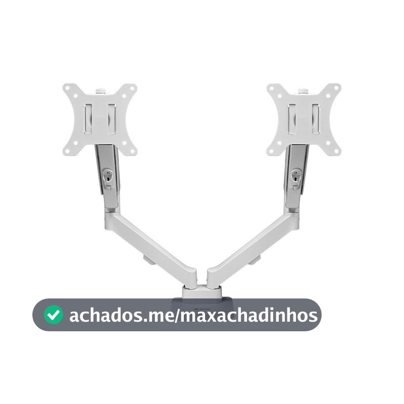 Suporte Articulado Para 2 Monitores 13 a 32 Pistão a Gás Zinnia Nimbo 210 Branco