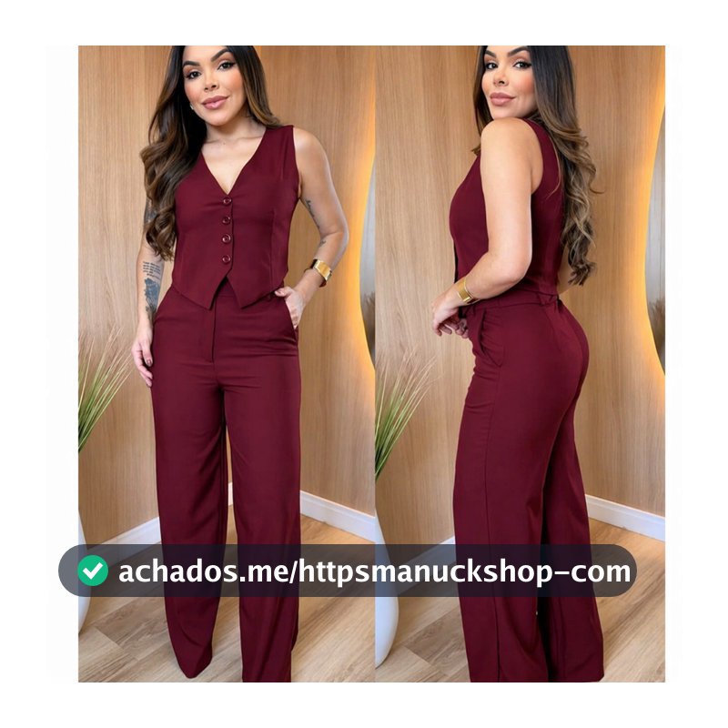 CONJUNTO FEMININO CALÇA e COLETE  MODA EXECUTIVA E CHIC  TENDENCIA 2026