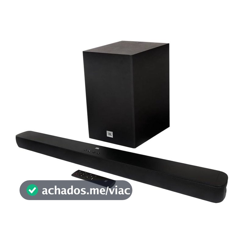 Soundbar JBL  Bluetooth, Cinema SB180, 2.1 Canais, Subwoofer de 6,5" Sem Fio  110W RMS