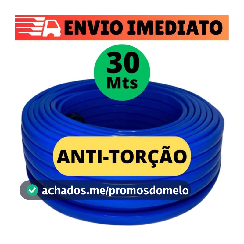 Mangueira De Jardim 30 metros Anti-Torção Chata Resistente Anti-Dobra Antitorção Forte Não Dobra