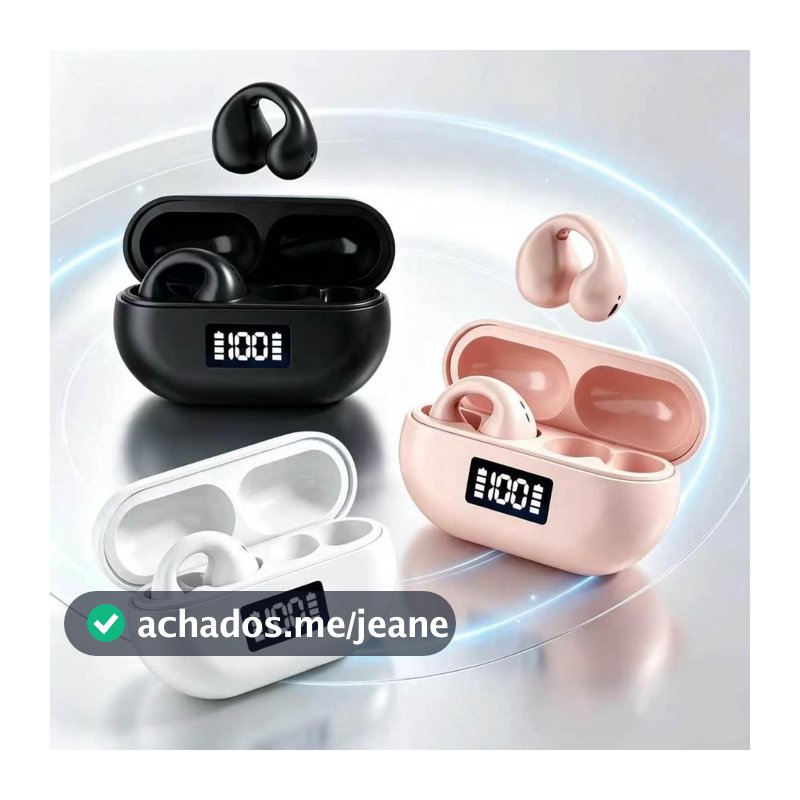 X22 Fone De Ouvido Sem Fio Bluetooth 5.3 Tipo Clip‑Orelha Esportivo Resistente Ao Suor