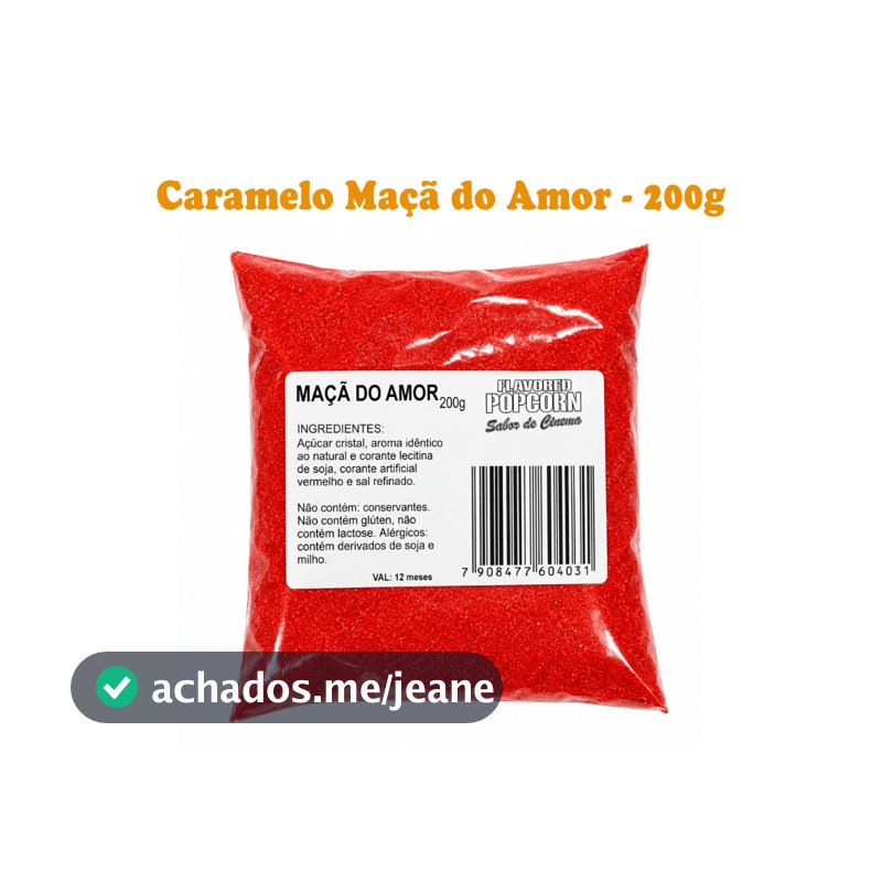 Caramelo para Pipoca Doce - Maçã do Amor 200g