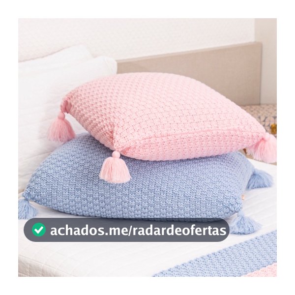 Capa De Almofada Pompom Decorativa Tricot Com Ziper Varios Tamanhos Modelo Istambul