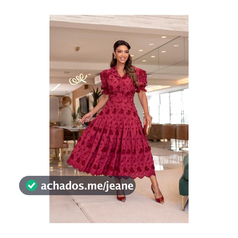 Conjunto Em Lese De Algodão Com Bordados 3D Moda Modesta