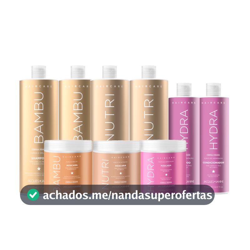Kit Especial Cronograma Capilar Jacques Janine Reconstrução Nutrição e Hidratação Completa