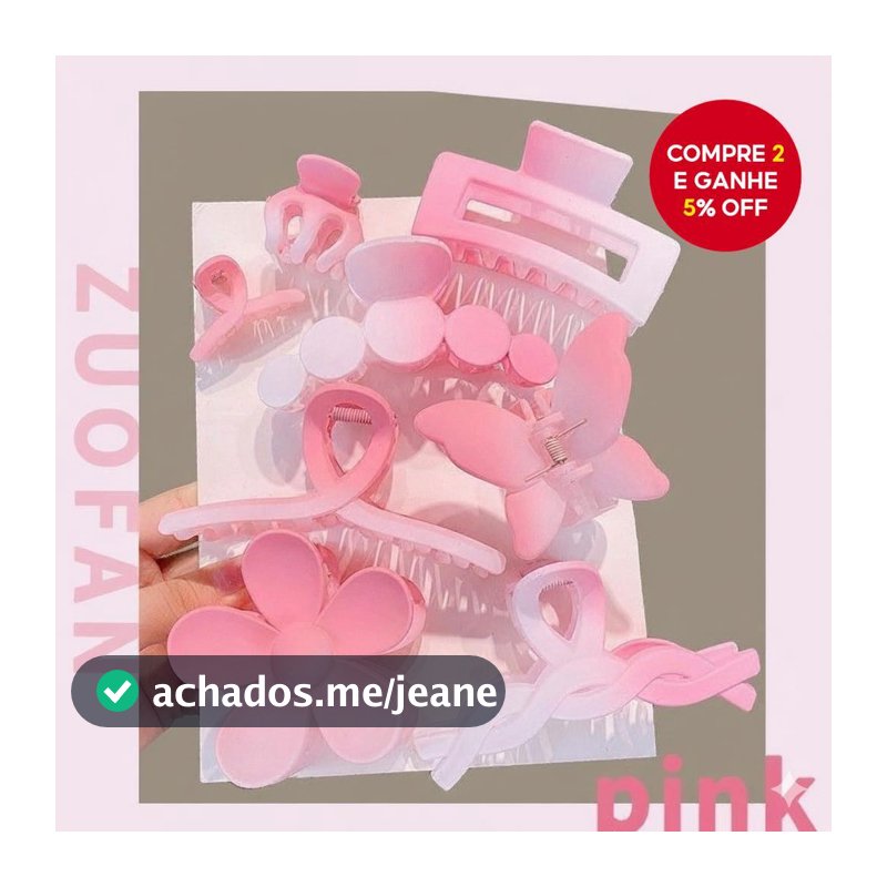 Grampos De Garra De Cabelo Grandes 8 Peças Para Mulheres , Acessórios Traseiros Conjunto Elegante De Clipe De Tubarão Up