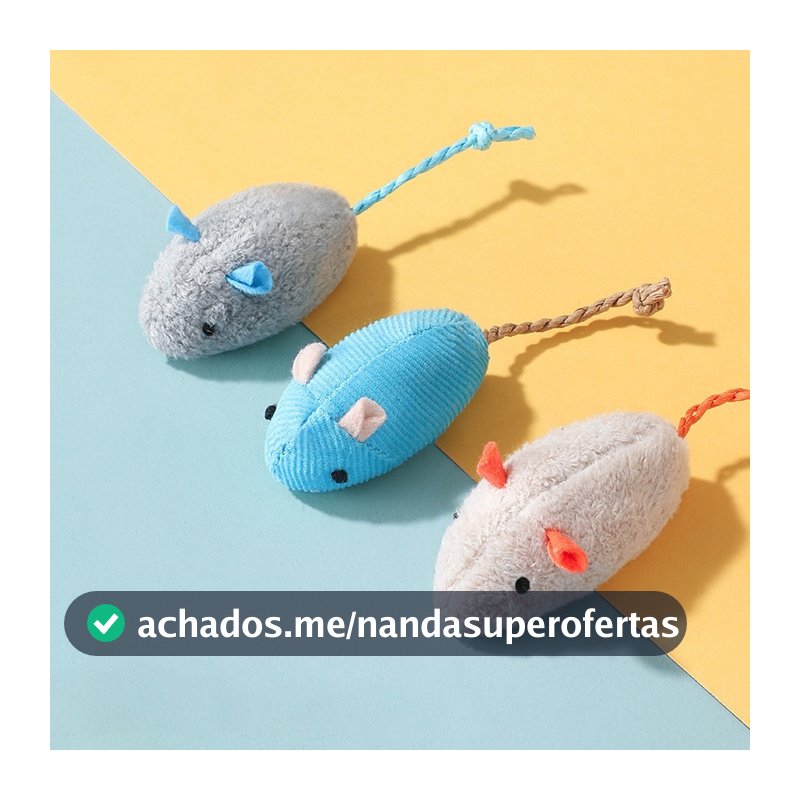 Kit Com 4 Ratinhos Com Catnip Brinquedo Erva De Gato XH178