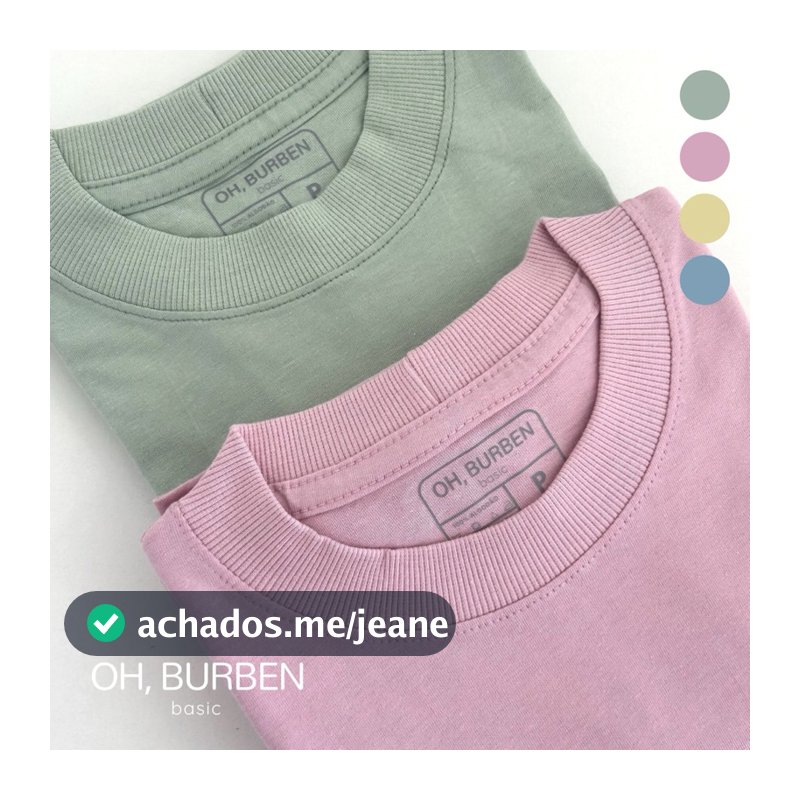 Kit Camiseta Feminina Oversized Candy Color Comfy 100% Algodão Premium Penteado