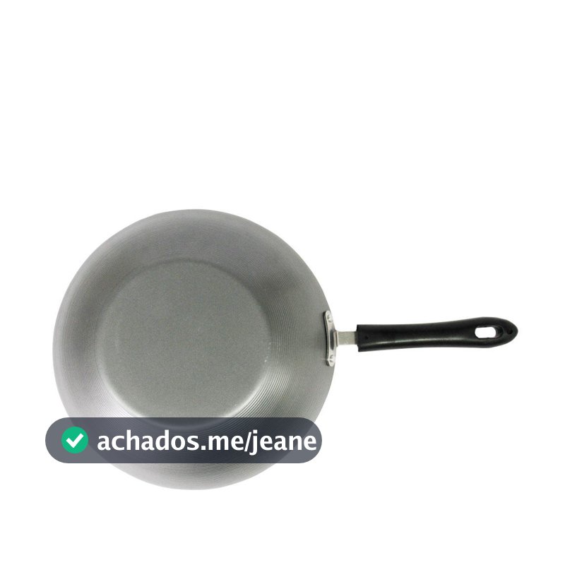 Frigideira Wok 30cm Antiaderente Cazza Cinza