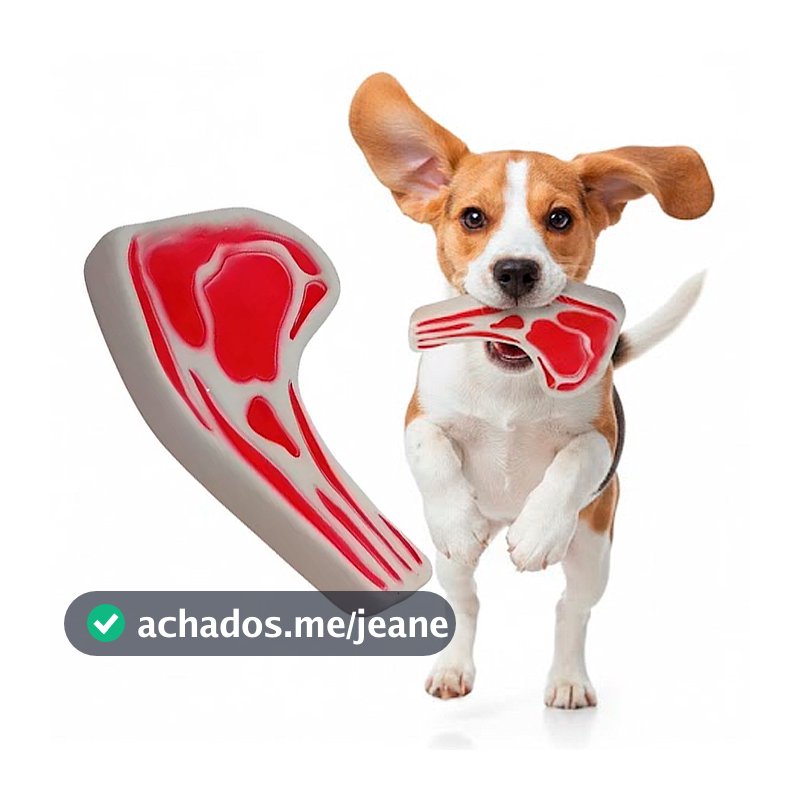 Mordedor Dog Beef para Cachorro Vinil Barulhento Bom Amigo