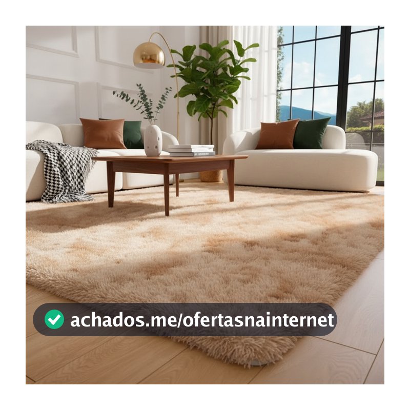 Tapete Peludo, Felpudo De Sala Ou Quarto Luxo 1,00 X 0,60 / 2,00 X 0,60 / 1,00 X 1,50 / 2,00 X 1,50 / 2,00 X 2,50