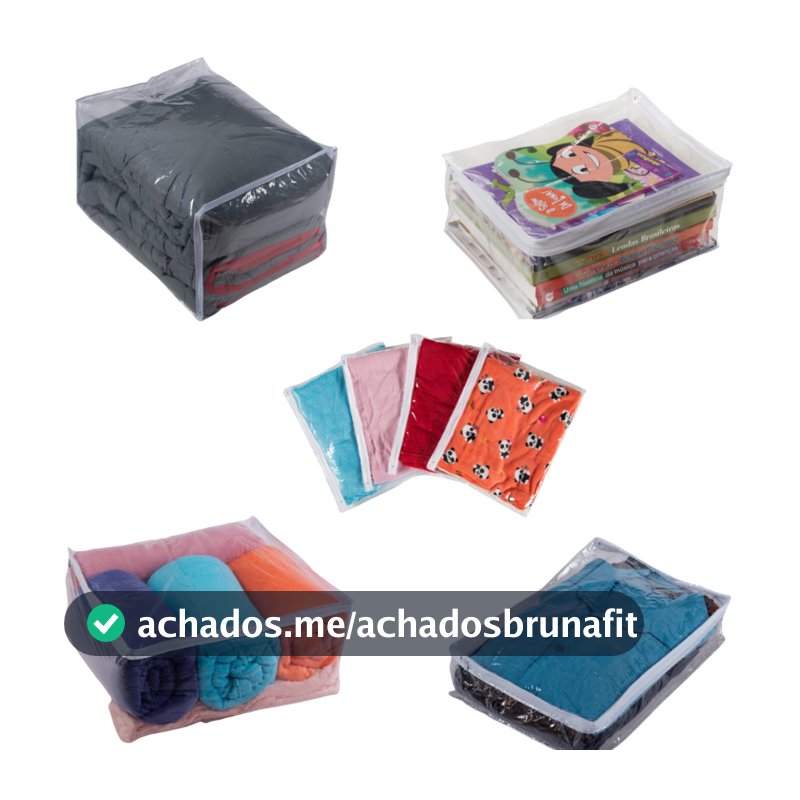 Organizador Multiuso Saco Embalagem PP- P-M-G- Extra G Travesseiro-Lençol Com Zíper PVC Transparente