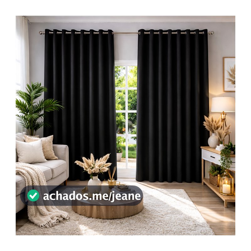 Cortina Blackout em Tecido Premium Corta Luz Para Sala e Quarto