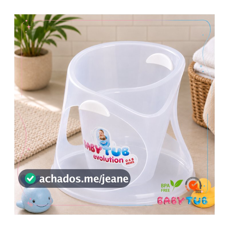 Banheira Ergonômica Bebê Babytub 0 a 8 Meses Banho Infantil Recém Nascido Confortável Segura Prática