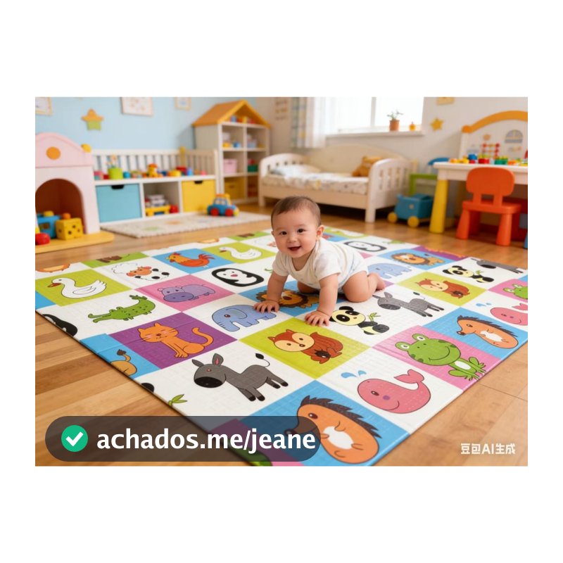 TAPETE TATAME INFANTÍL 6mm×120cm×180cm EMBORRACHADO UNISEX DUPLA FACE ATÓXICO ANTIDERRAPANTE IMPERMEÁVEL FÁCIL DE LIMPAR