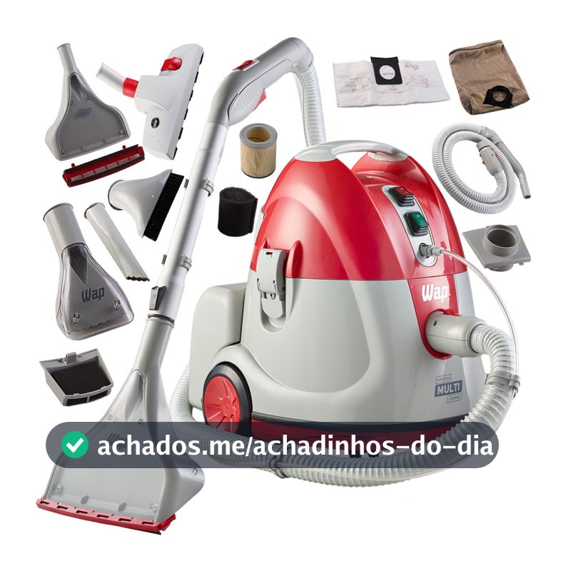 Extratora de Sujeira de Estofados Colchão WAP Multi Clenear 15 Litros 3 Filtragens HEPA