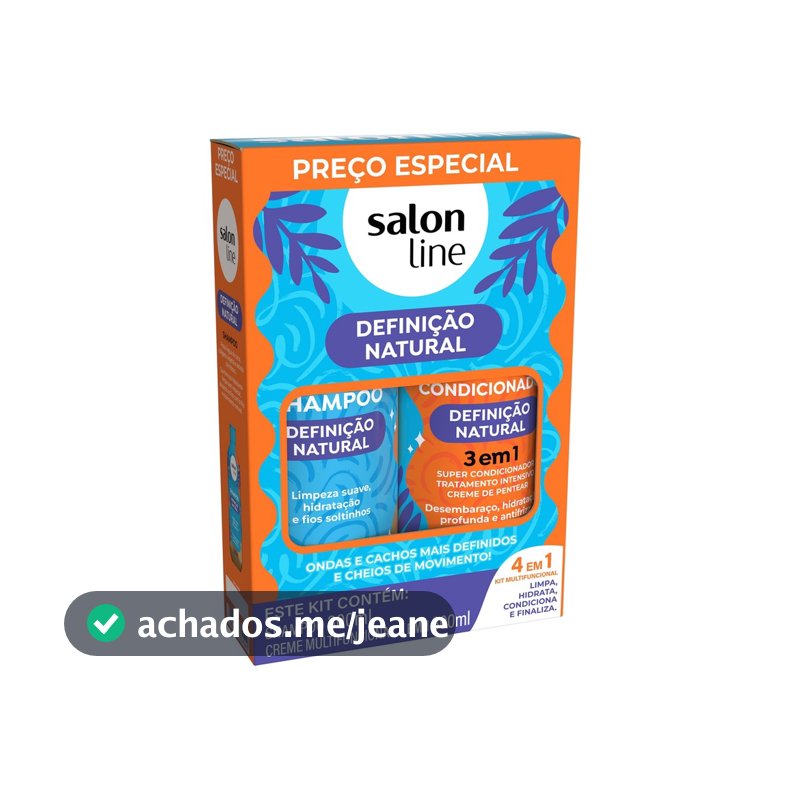 Kit Shampoo 300ml + Creme Multifuncional 300ml Definição Natural
