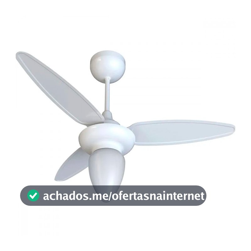 Ventilador de Teto Ventisol Wind 3 Pás Bivolt Branco