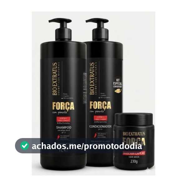 Kit Força com Pimenta Shampoo e Condicionador Bio Extratus - 1L Crescimento e Antiqueda GANHE BRINDE FORÇA