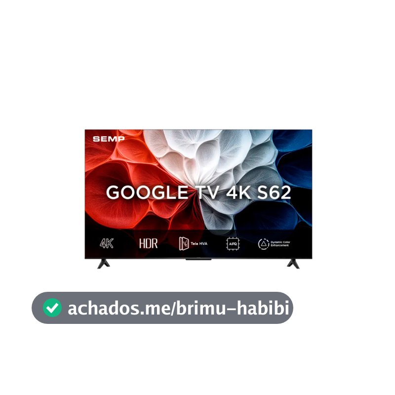 Smart Tv Semp 43 Polegadas S62 4k Uhd Google Tv 43s62