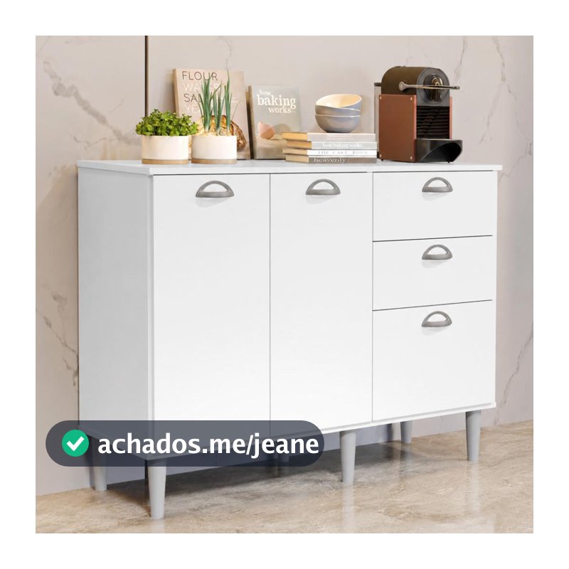 Armário Balcão de Cozinha Star com Tres Gavetas sendo 1 Gavetão Armario de Cozinha Balcão de Madeira com Duas Portas