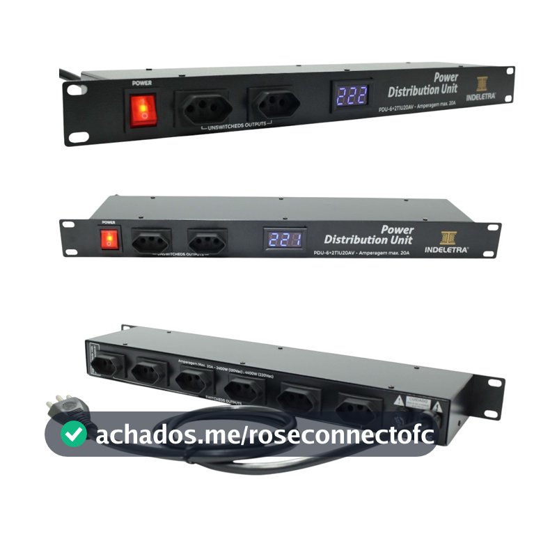 PDU - UNIDADE DE DISTRIBUIÇÃO DE ENERGIA 127/220V