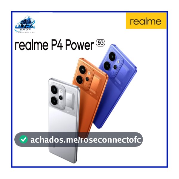 Smartphone Realme P4 Power 5G 256GB / 512GB  8GB RAM / 12GB RAM, Bateria 10001mah, Tela 4D Curve+, 144 Hz AMOLED