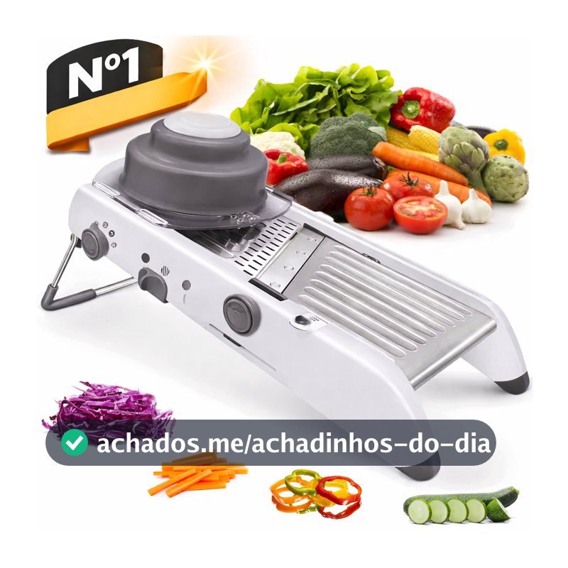 Mandolin Fatiador Cortador Profissional Inox 18 Tipos Fatiador Mandoline Ralador Legumes e Frutas inox