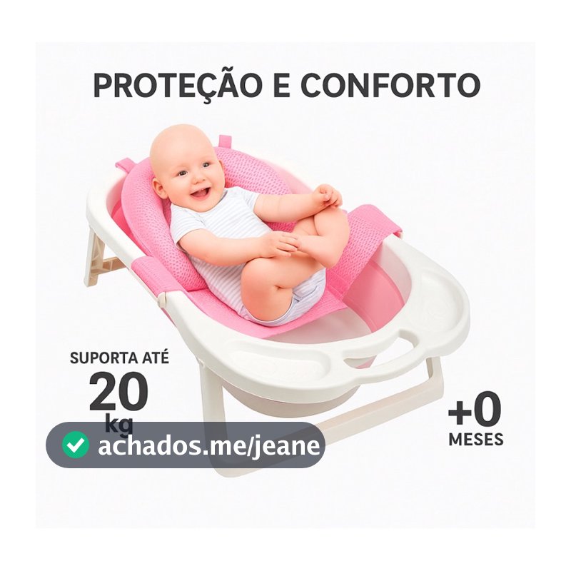 Rede de Proteção Infantil Bebê para Banheira Rosa Azul
