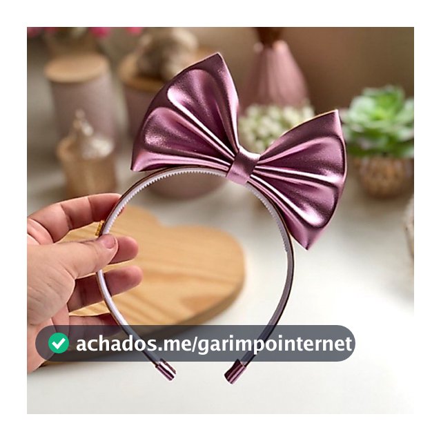 Tiara laço em pé  arco travessa de laço em pé  laço vinil colorido metalizado