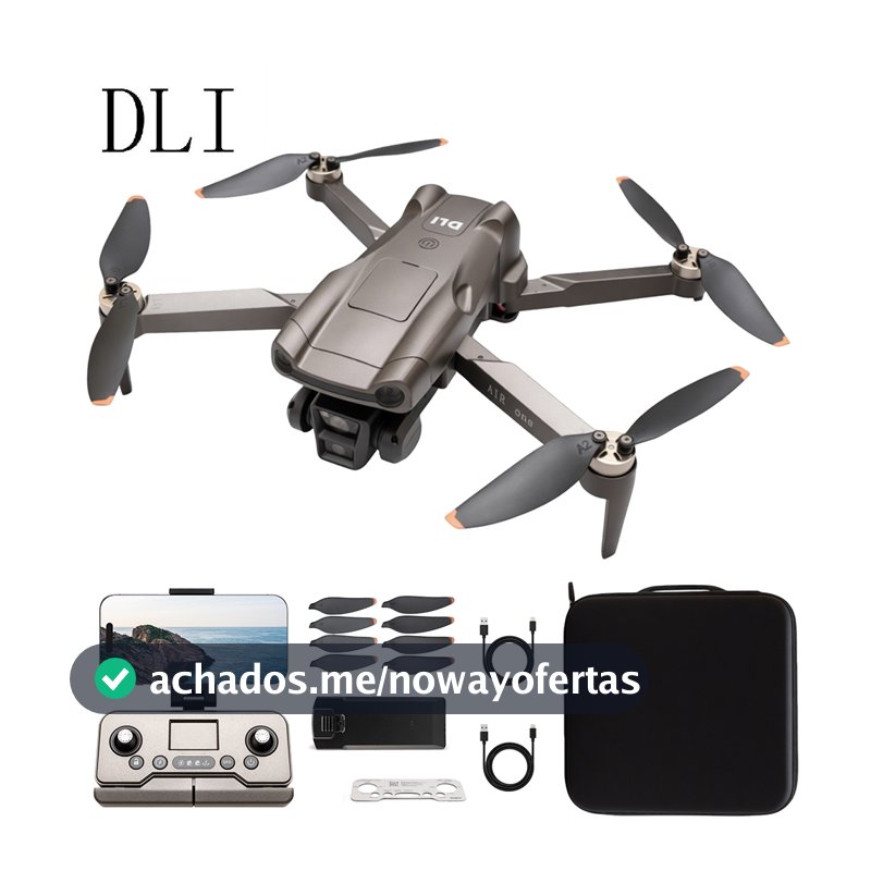 DLI Drone Profissional AIR ONE Dual Camera Stand 4K HD Sem Escova com GPS Wifi Anatel BR
