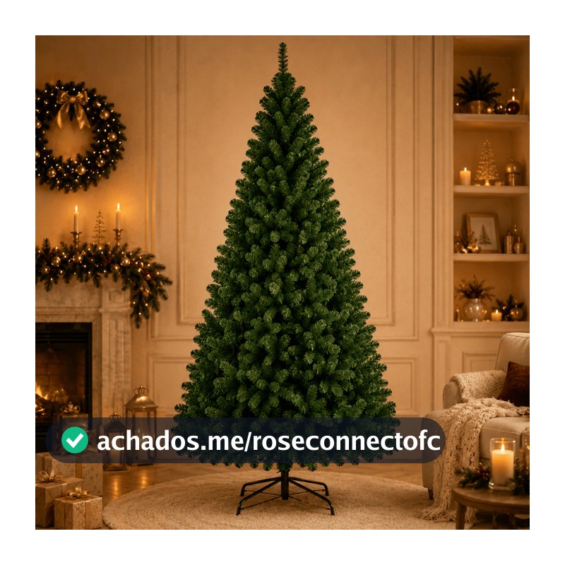Árvore De Natal Pinheiro 210cm 600 Galhos Cheia Premium Verde