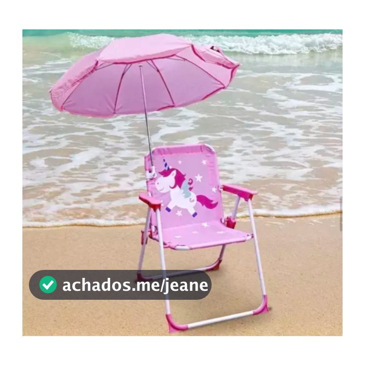 Cadeira Infantil De Praia Dobrável Com Guarda Sol Criança Praia Piscina Lazer