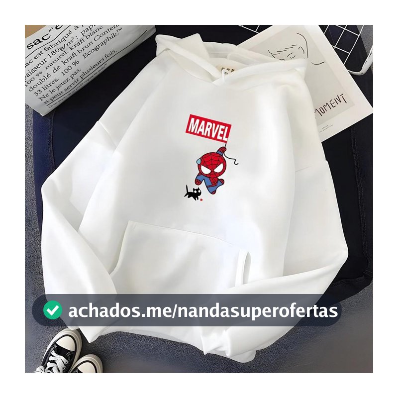 Moletom Canguru Estampado Com Capuz Blusa De Frio Inverno Masculino Feminino Aranha Promoção Unissex