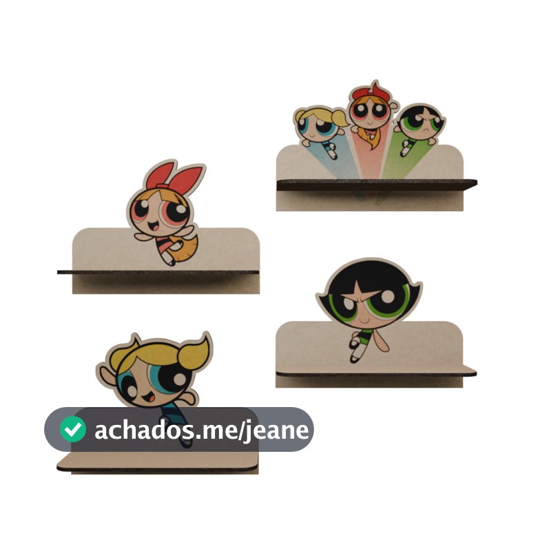 Prateleiras Meninas Superpoderosas MDF 6mm decorativo