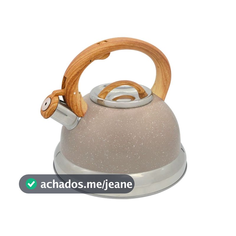 Chaleira Brinox Com Indução e Apito 2,7 L - Linha Roma - Cor Areia
