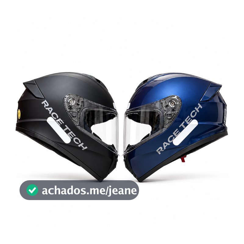 Capacete Race Tech Hit Monocolor Brilhante Fosco Fechado + narigueira masculino feminino Original