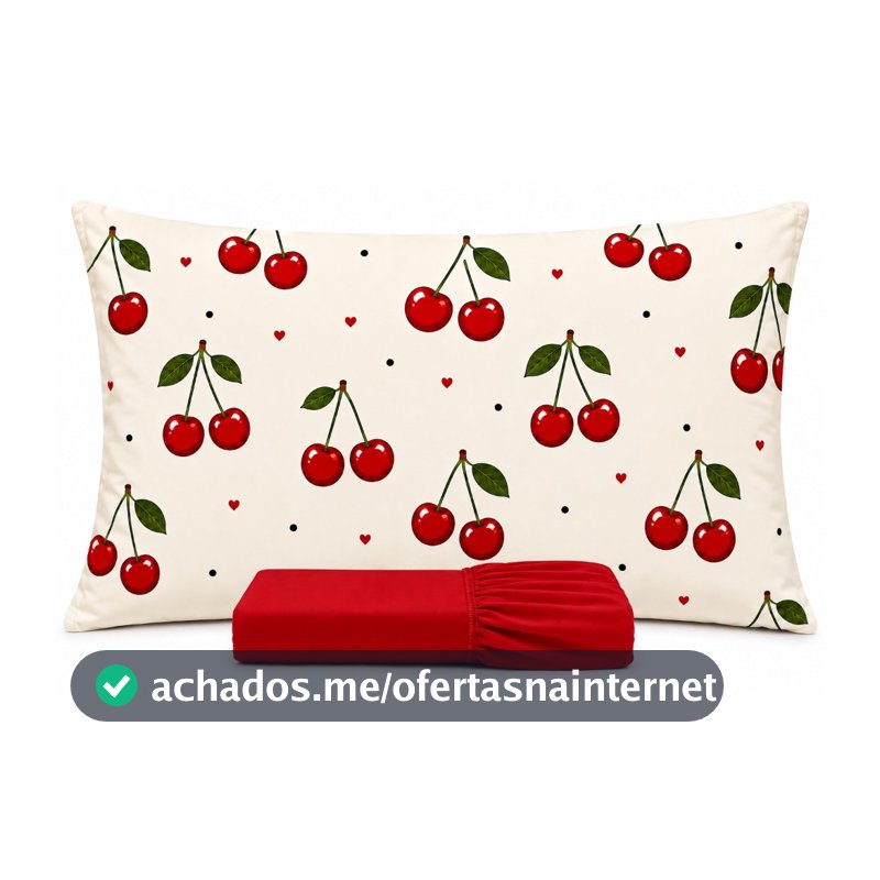 Jogo de Lençol Cereja Nova Solteiro Casal Queen King 400 Fios 3 Pçs Ponto Palito Toque Macio