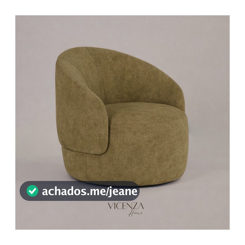 Poltrona Decorativa Colli Sala de Estar Decoração Recepção Living Orgânico Tecido Boucle