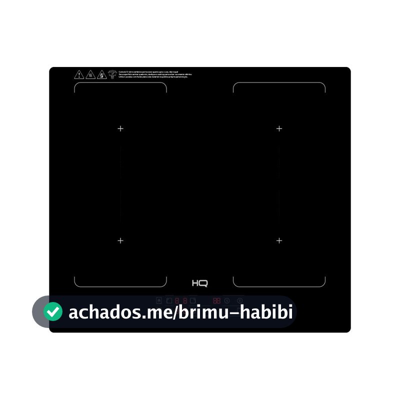 Cooktop De Indução Embutir HQ 4 Bocas Painel Touch Free Zone Preto 7000W HQ-IDE7004FZ 220V