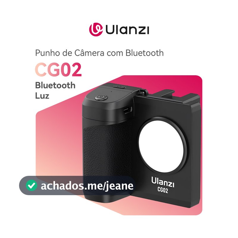 Ulanzi CG-02 Suporte para Câmera de Smartphone Bluetooth Remoto com Luz de Preenchimento