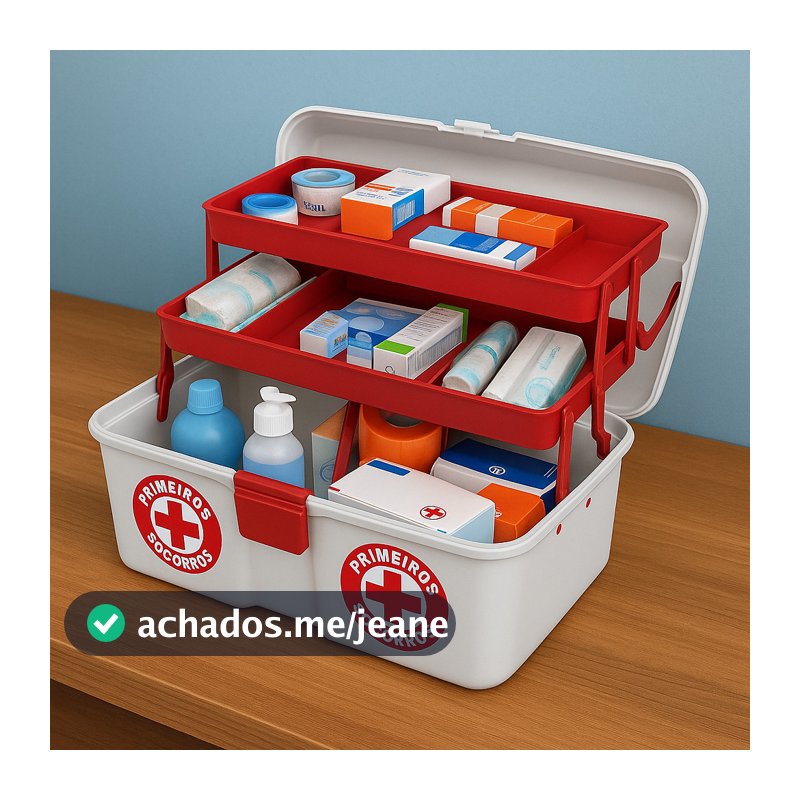 Maleta De Medicamentos Primeiros Socorros Caixa Organizadora De Remédios C/2 Bandejas 10 Divisorias