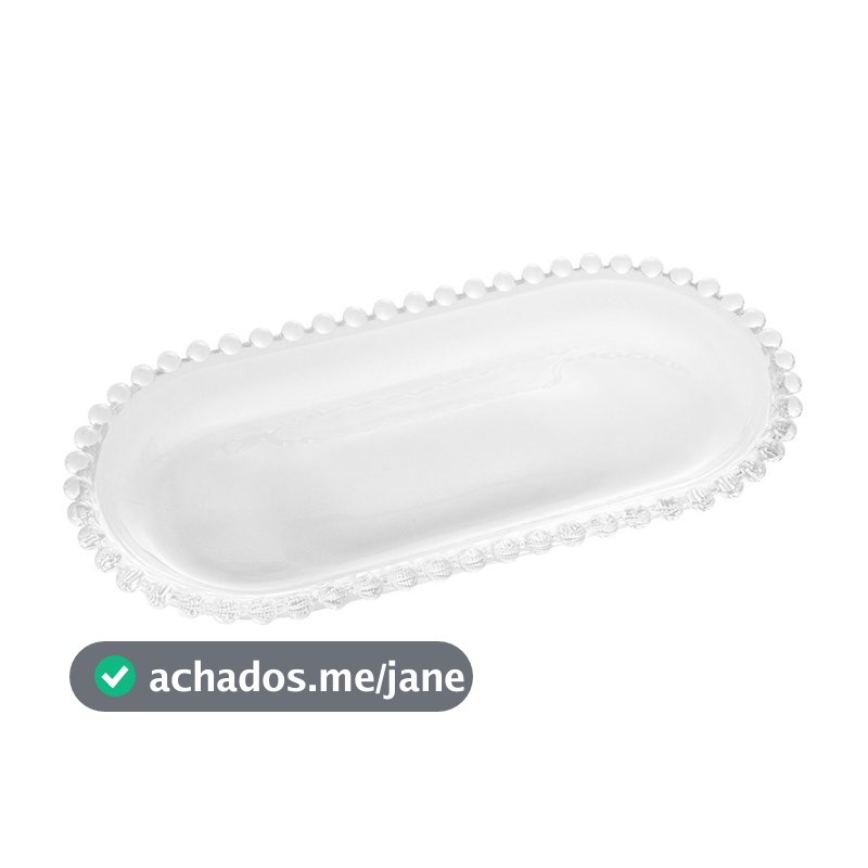 Travessa de cristal Pearl Wolff 24x12x2