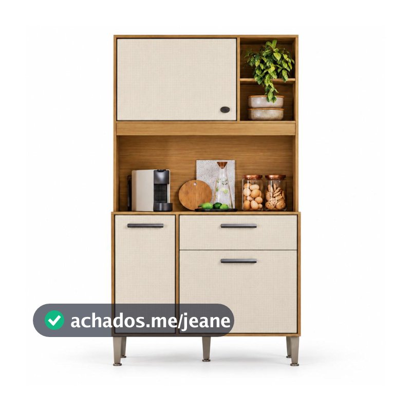 Armário De Cozinha Compacta 3 Portas 3 Nichos Yogi