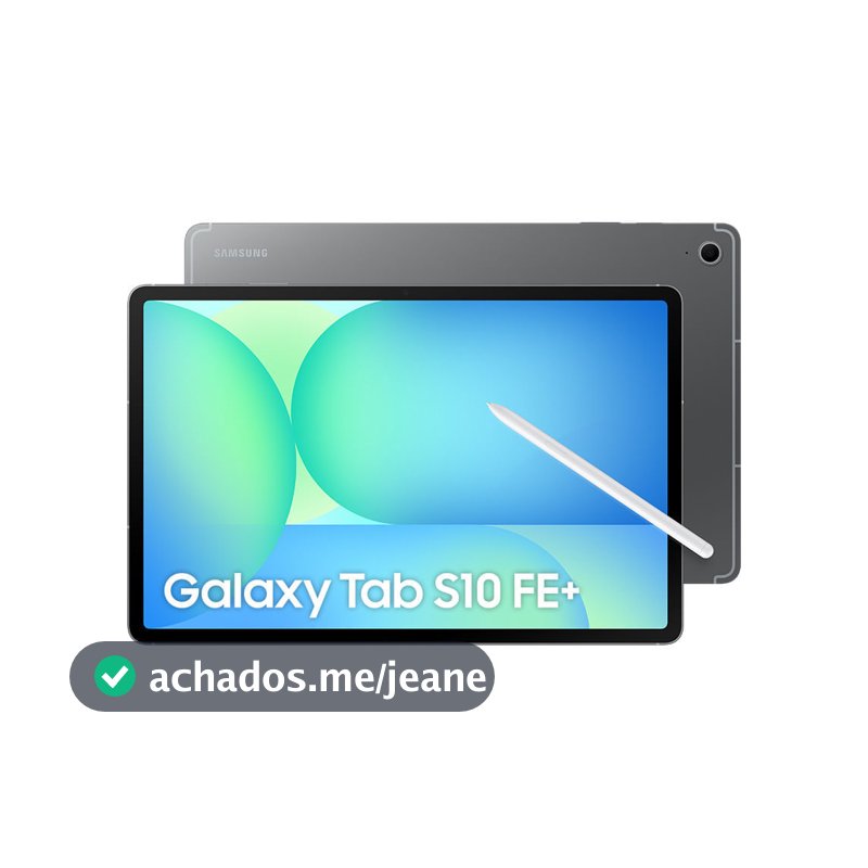 Tablet Samsung Galaxy Tab S10 FE+ WiFi, 128GB, 8GB, Tela 13.1" 90Hz, S Pen e Capa Inclusas
