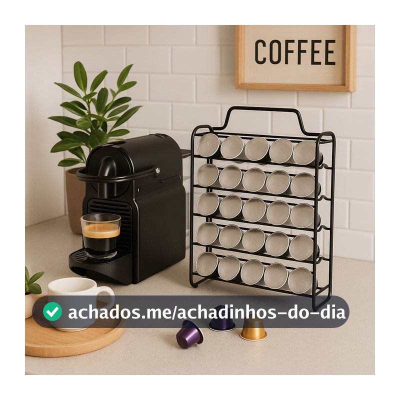 Porta Capsula Nespresso Suporte para 50 Cápsulas Cafe Bancada Cappuccino