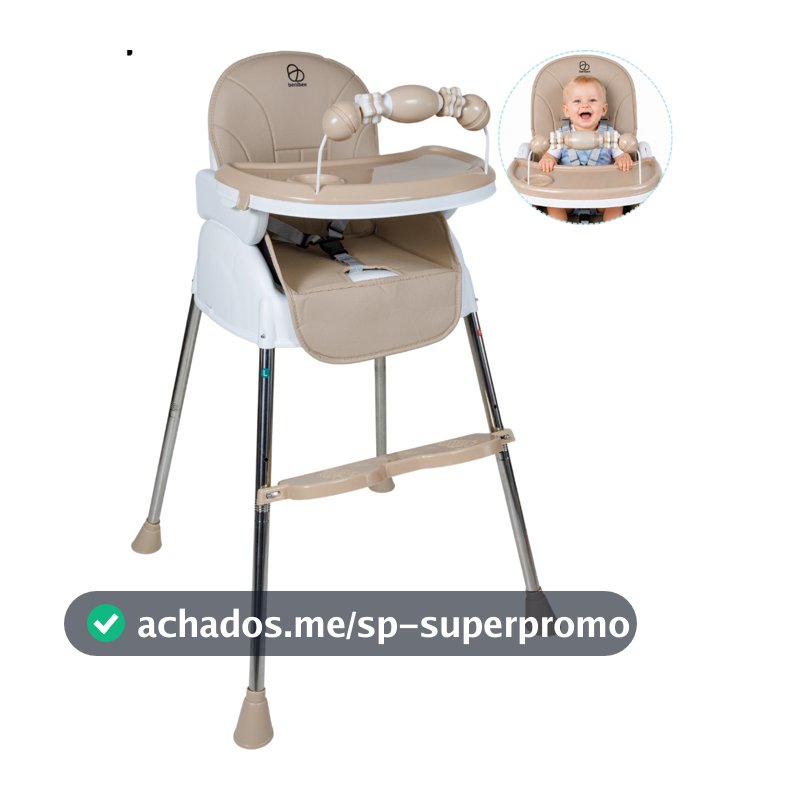 Cadeira de Alimentação Portátil 3 em 1 Bebê Dobrável Segura Ajustável Apettit - Benibee Baby