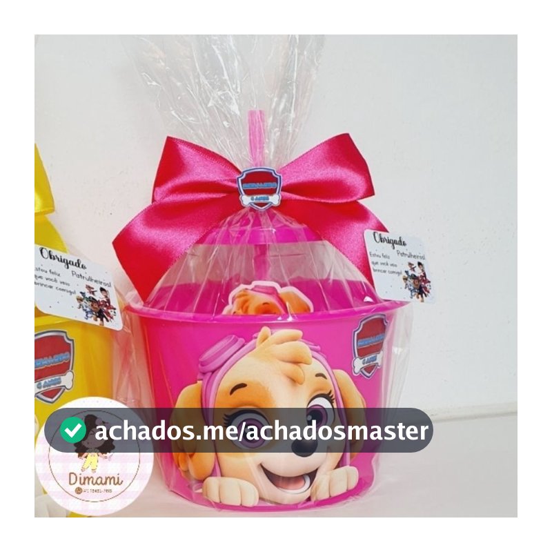 Kit Cinema patrulha Premium 10 Kit completo Personalizado - Lembrancinha de Festa baldinho de pipoca copo twister
